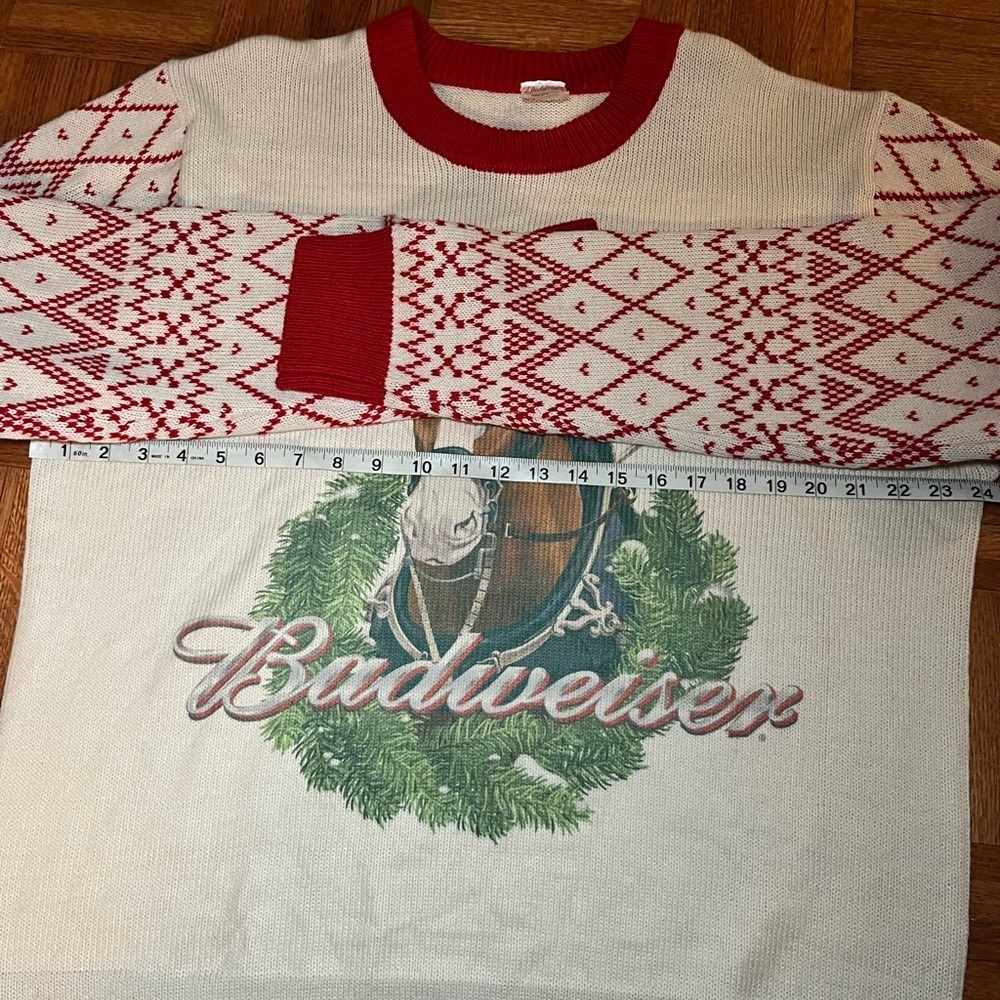 Budweiser Clydesdales Fair Isle "Ugly" Sweater - Picture 3 of 6